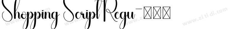 Shopping Script Regu字体转换